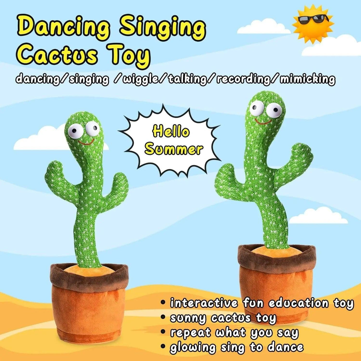 Dancing cactus plush toy for kids
Interactive dancing cactus stuffed animal
Cactus plush toy that sings and dances
Cute dancing cactus toy for toddlers
Musical dancing cactus plush toy for children
Fun and entertaining dancing cactus stuffed toy
Dancing cactus plush with sound and movement
Adorable dancing cactus toy for playtime
Interactive plush cactus toy with dance feature
Dancing cactus plush for kids' gifts and toys