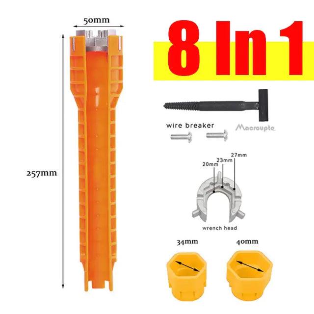 8-in-1 or 5-in-1 Flume Wrench Sink Faucet